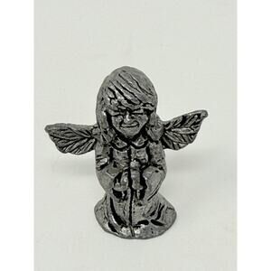 Michael Ricker Pewter Angel Diorama Miniature Art Figurine